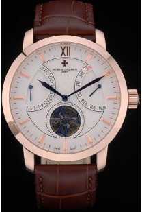 Vacheron Constantin Luxury Leather Replica Relojes 80226